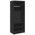 Armario de madera de ingeniería negro 80x50x200