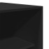 Armario de madera de ingeniería negro 80x50x200