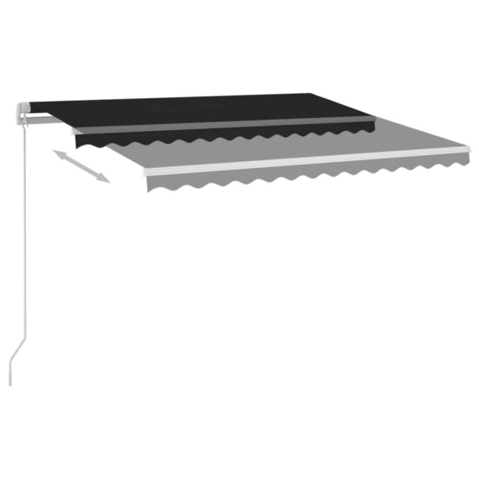 Toldo automático con LED y sensor de viento antracita 3x2,5