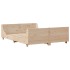 Estructura de cama sin colchón madera maciza de pino 120x190