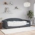 Sofá cama sin colchón terciopelo gris oscuro 100x200
