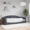 Sofá cama sin colchón terciopelo gris oscuro 100x200 cm