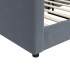 Sofá cama sin colchón terciopelo gris oscuro 100x200