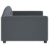 Sofá cama terciopelo gris oscuro 90x190