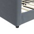 Sofá cama terciopelo gris oscuro 90x190
