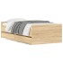 Estructura de cama con cajones roble Sonoma 90x200