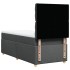 Cama box spring con colchón tela gris oscuro 100x200