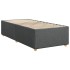 Cama box spring con colchón tela gris oscuro 100x200