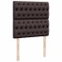 Cama box spring con colchón tela marrón oscuro 100x200