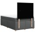 Cama box spring con colchón tela gris oscuro 120x200