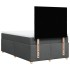 Cama box spring con colchón tela gris oscuro 120x200