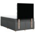 Cama box spring con colchón tela gris oscuro 120x200