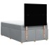 Cama box spring con colchón tela gris claro 120x200