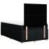 Cama box spring con colchón tela negro 120x200