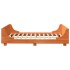 Estructura de cama sin colchón madera maciza marrón 120x190