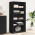 Armario de madera contrachapada negro 100x50x200