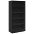 Armario de madera contrachapada negro 100x50x200