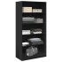 Armario de madera contrachapada negro 100x50x200