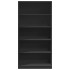 Armario de madera contrachapada negro 100x50x200