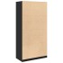 Armario de madera contrachapada negro 100x50x200