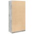 Armario de madera contrachapada gris hormigón 100x50x200