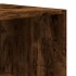 Armario madera de ingeniería color roble ahumado 80x50x200
