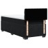 Cama box spring con colchón terciopelo negro 90x200
