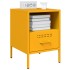 Mesitas de noche 2 uds acero amarillo mostaza 36x39x50,5