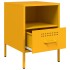 Mesitas de noche 2 uds acero amarillo mostaza 36x39x50,5