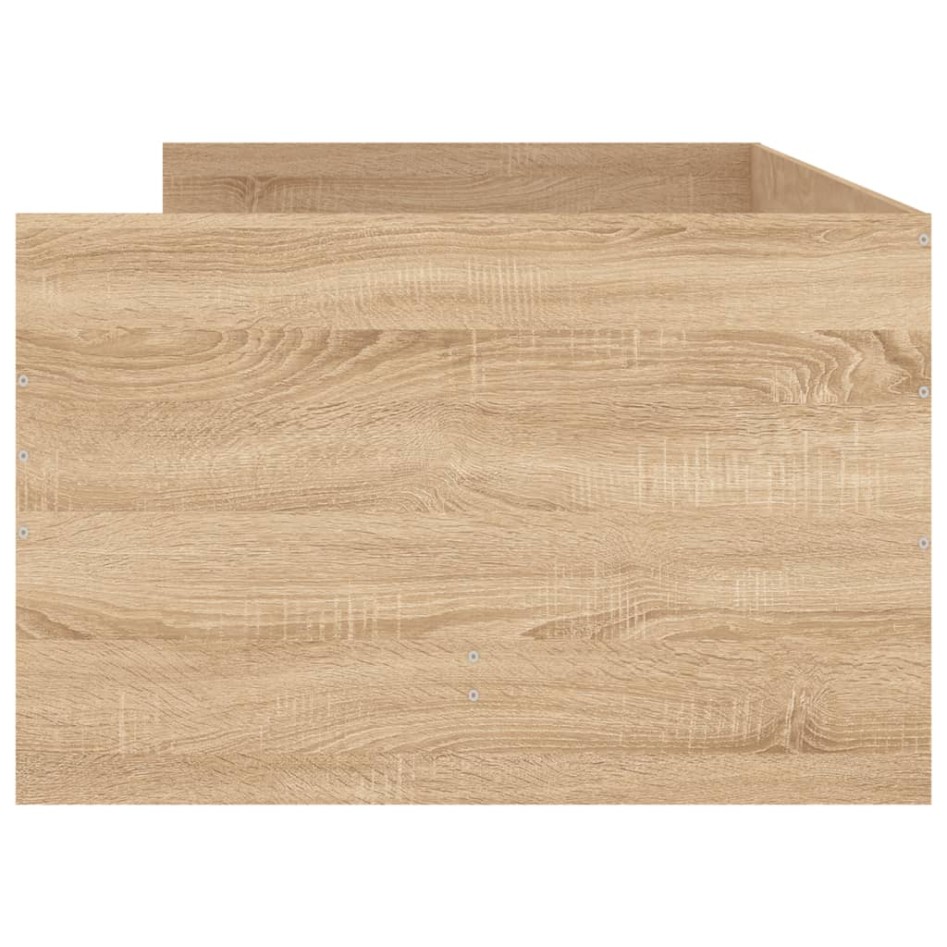 Estructura de cama con cajones roble Sonoma 90x190