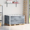 Collares de palets 3 uds madera maciza de pino gris 120x80 cm