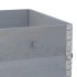 Collares de palets 3 uds madera maciza de pino gris 120x80