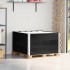 Collares de palets 3 uds madera maciza de pino negro 100x100