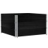 Collares de palets 3 uds madera maciza de pino negro 100x100