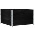 Collares de palets 3 uds madera maciza de pino negro 100x100