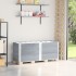 Collares de palets 3 uds madera maciza de pino gris 150x50