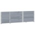 Collares de palets 3 uds madera maciza de pino gris 150x50