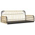 Silla columpio con cojines ratán sintético y acero 105x58x38