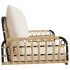 Silla columpio con cojines ratán sintético y acero 105x58x38