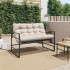 Banco de jardín con cojín acero taupe 113