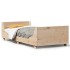 Estructura de cama sin colchón madera maciza pino 75x190