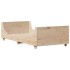 Estructura de cama sin colchón madera maciza pino 75x190