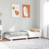 Estructura de cama sin colchón madera maciza blanca 75x190