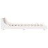 Estructura de cama sin colchón madera maciza blanca 75x190