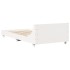 Estructura de cama sin colchón madera maciza blanca 75x190