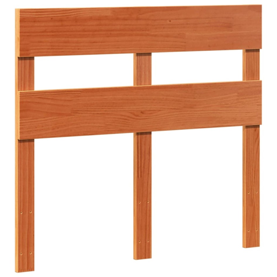 Estructura de cama sin colchón madera maciza marrón 75x190