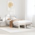 Estructura de cama sin colchón madera maciza blanca 90x190