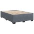 Cama box spring con colchón terciopelo gris oscuro 140x190