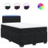 Cama box spring con colchón terciopelo negro 120x190