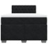 Cama box spring con colchón terciopelo negro 120x190